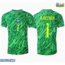Brasil Alisson Becker #1 Keeper Hjemmedrakt Copa America 2024 Kortermet